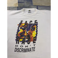 Vintage Face Race Don't Discriminate T Shirt Cross Colours 90s USA Single Stitch
