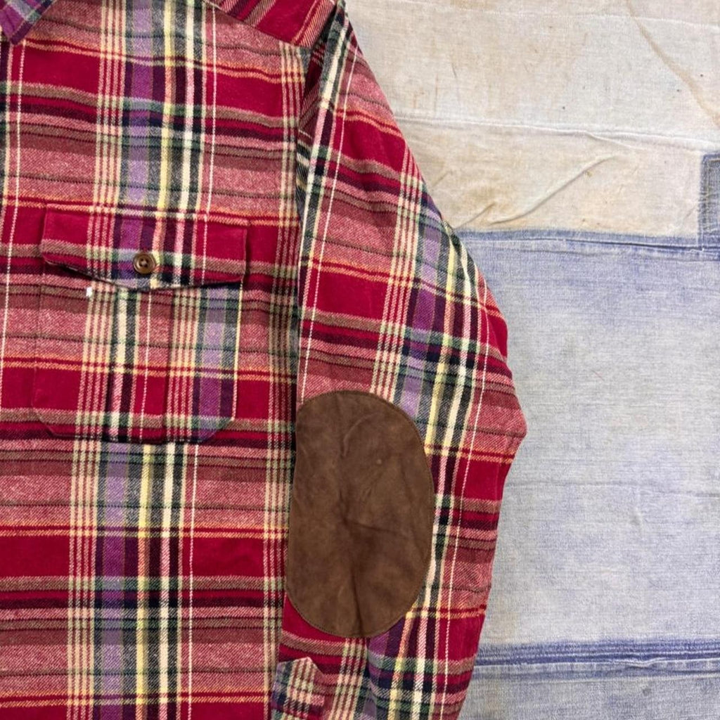 1990s Polo Ralph Lauren Plaid Flannel Shirt | Large