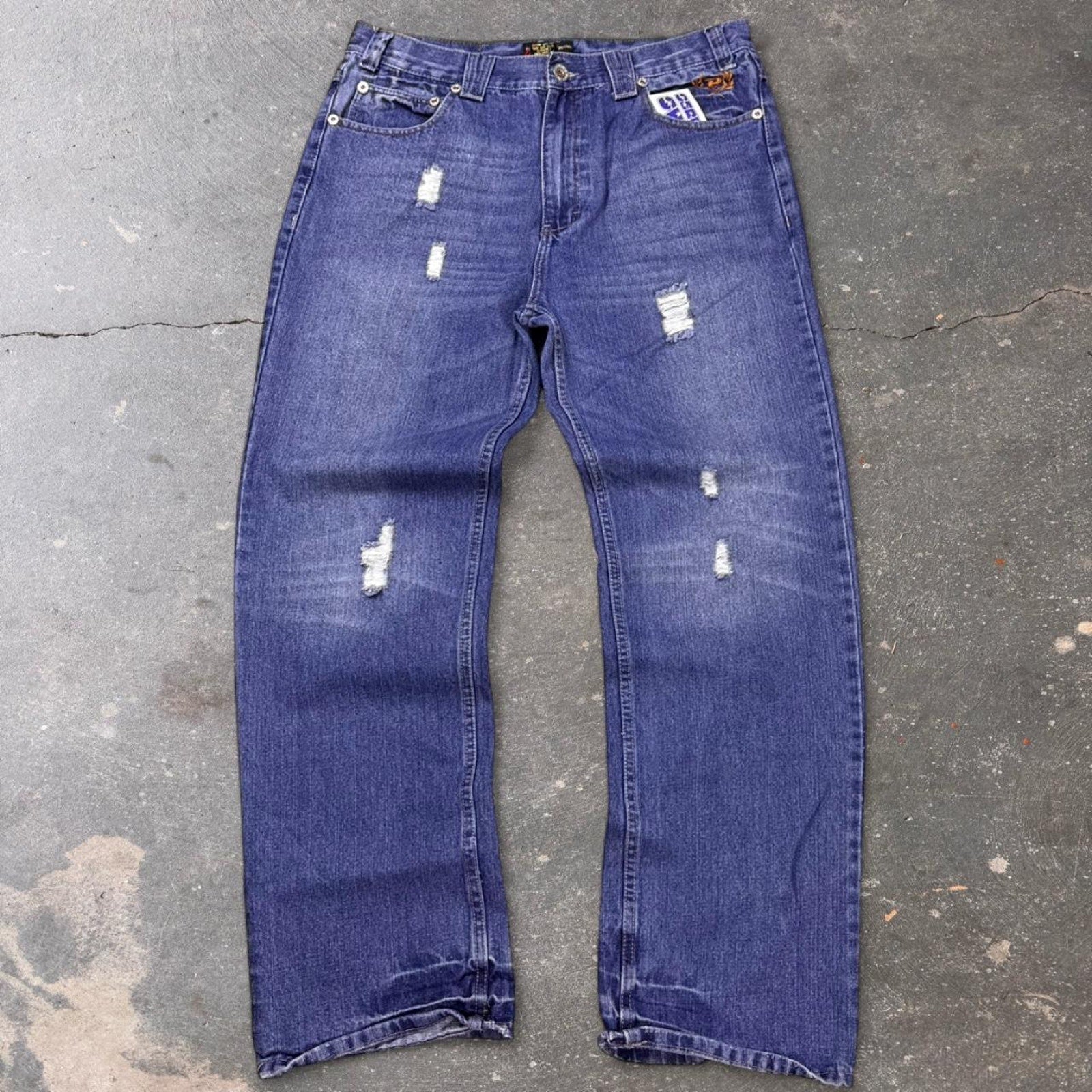2000s Phat Farm Distressed Baggy Jeans | 36x34