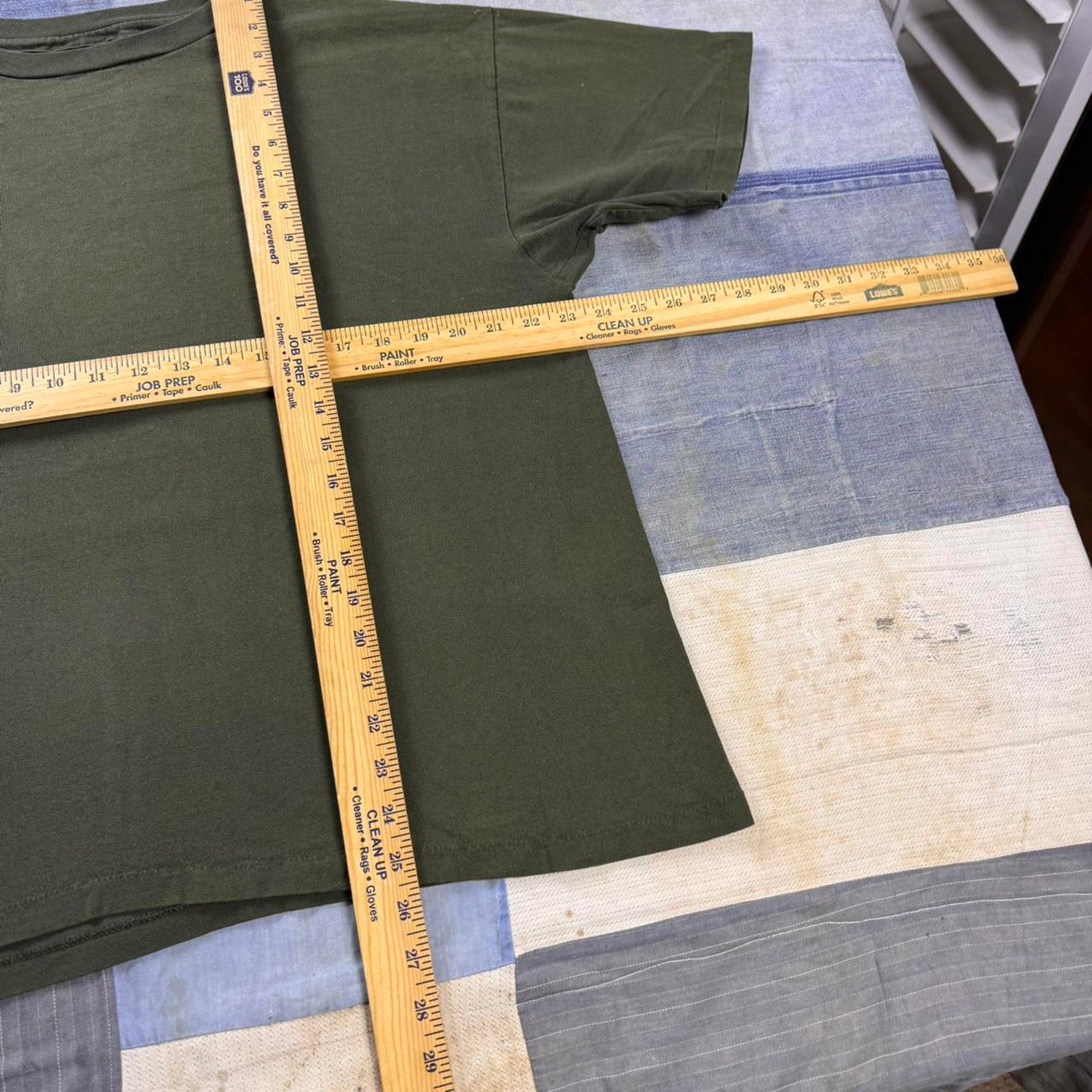1990s olive green cotton Blank t-shirt | medium