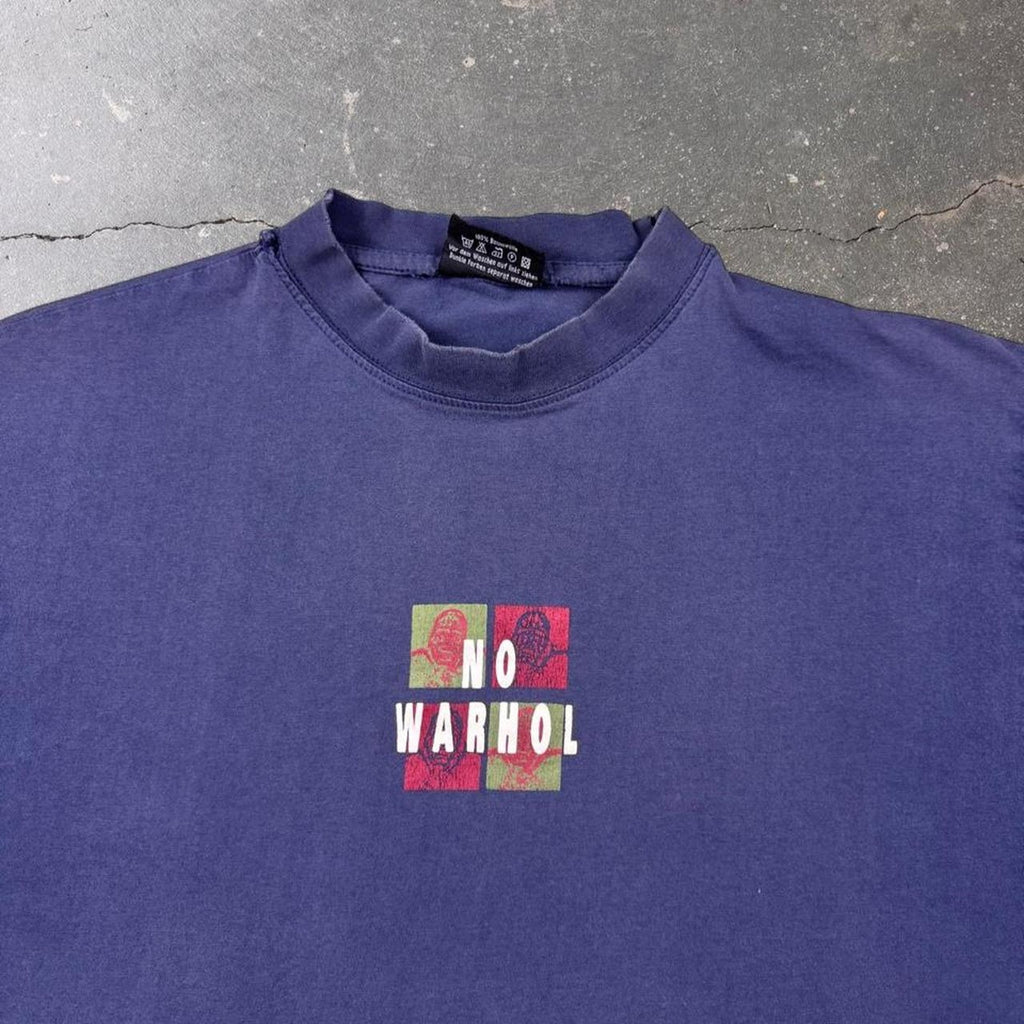 1990s No Warhol Pop Art Graphic Tee Purple Engbers | Large