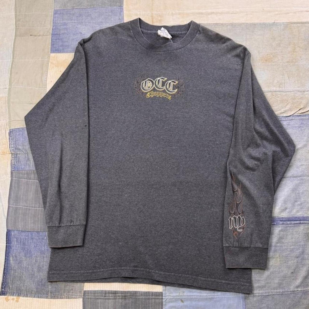 Early 2000s Orange County Choppers Flame Long-Sleeve Tee | Large