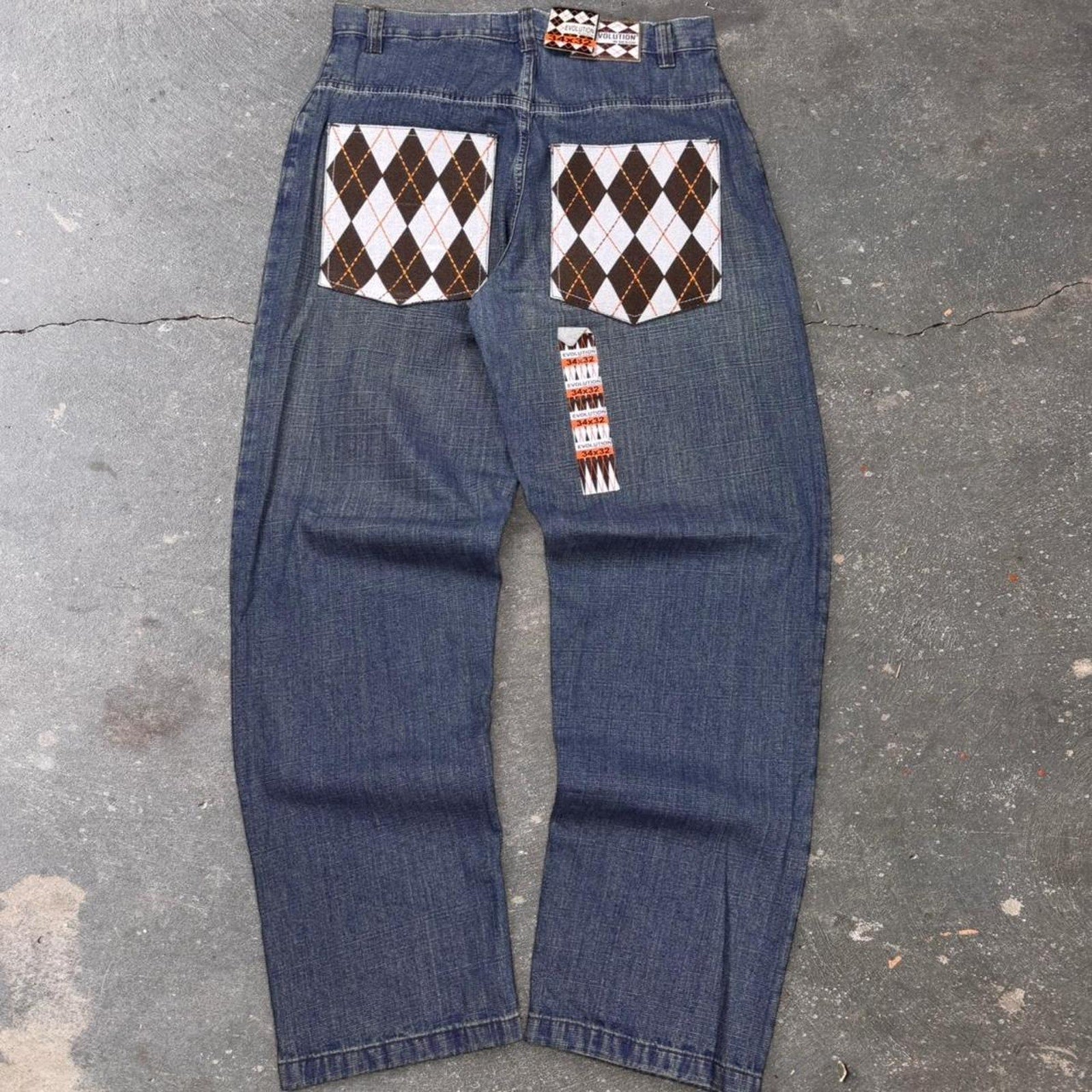 2000s Deadstock evolution design jeans | 34x32