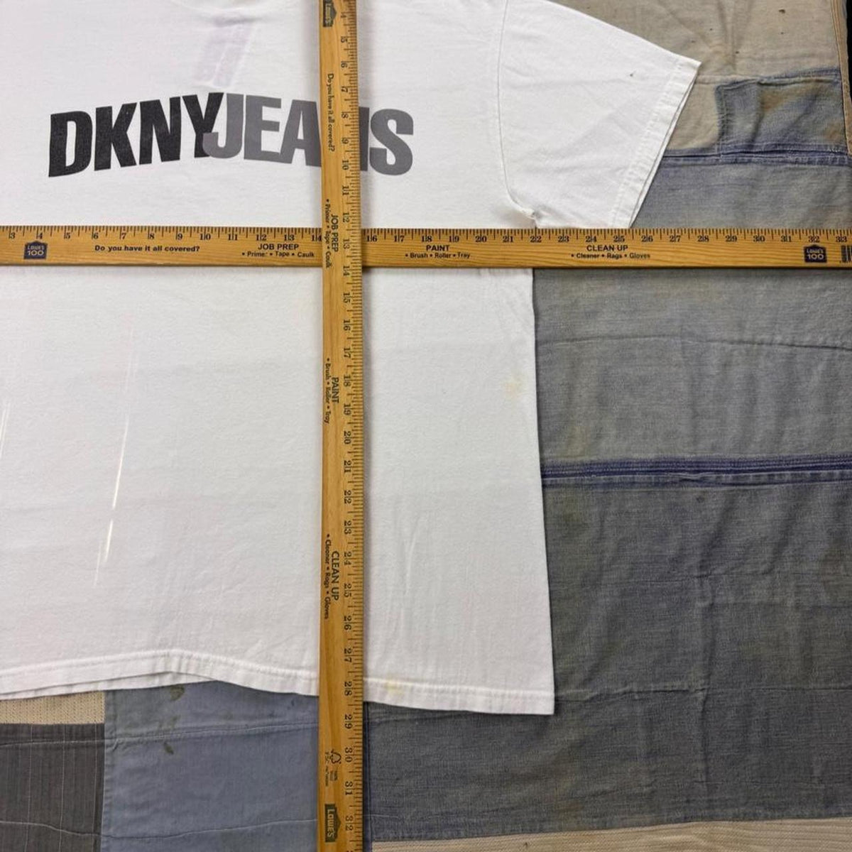 1990s DKNY Jeans Spellout Logo Tee | XL