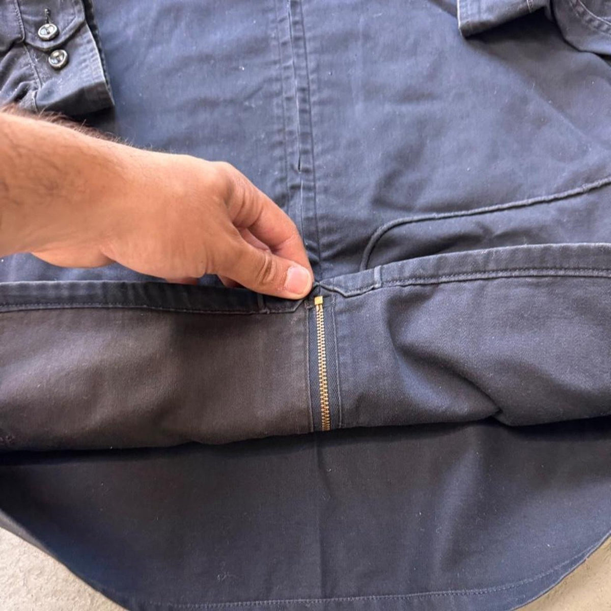 1950s Jeanies By Blue Bell Black Twill Jacket | L