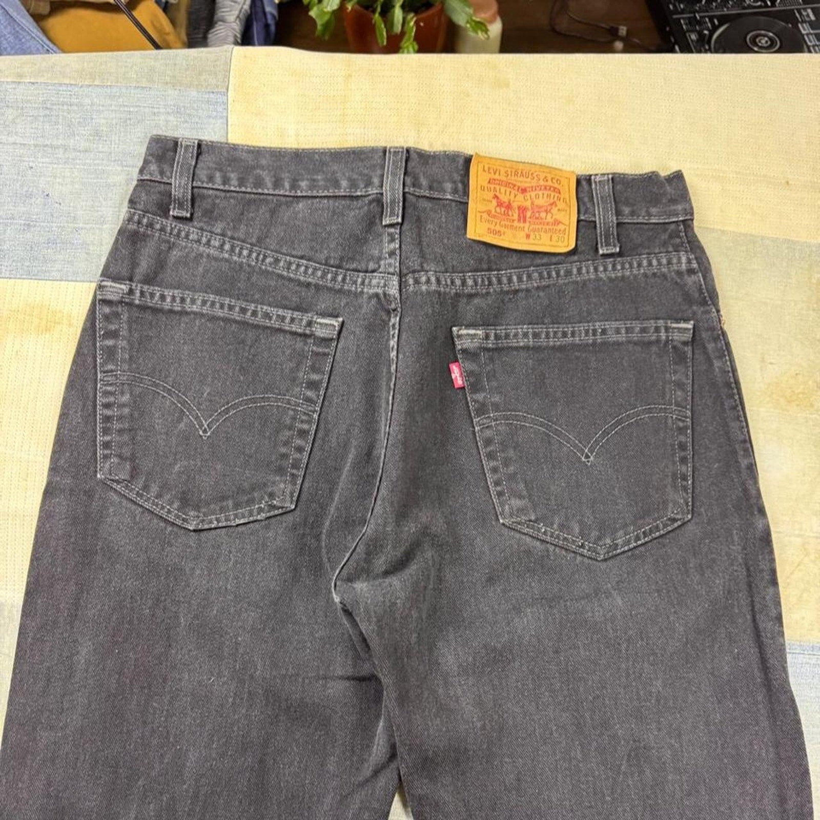 1990s Levi’s 505 Faded Black Regular Fit Jeans | 31x29.5