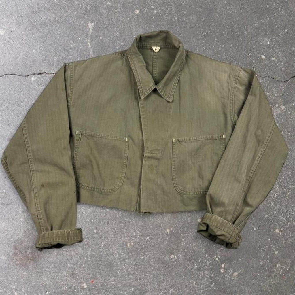 1970s HBT Cropped Military Jacket | L