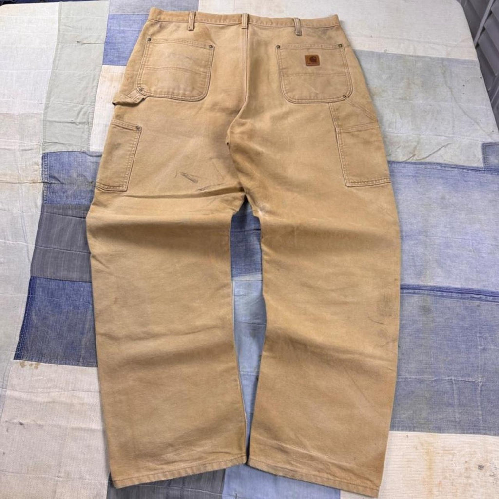 2000s Carhartt Brown Duck Double Knee Carpenter Pants | 36x31