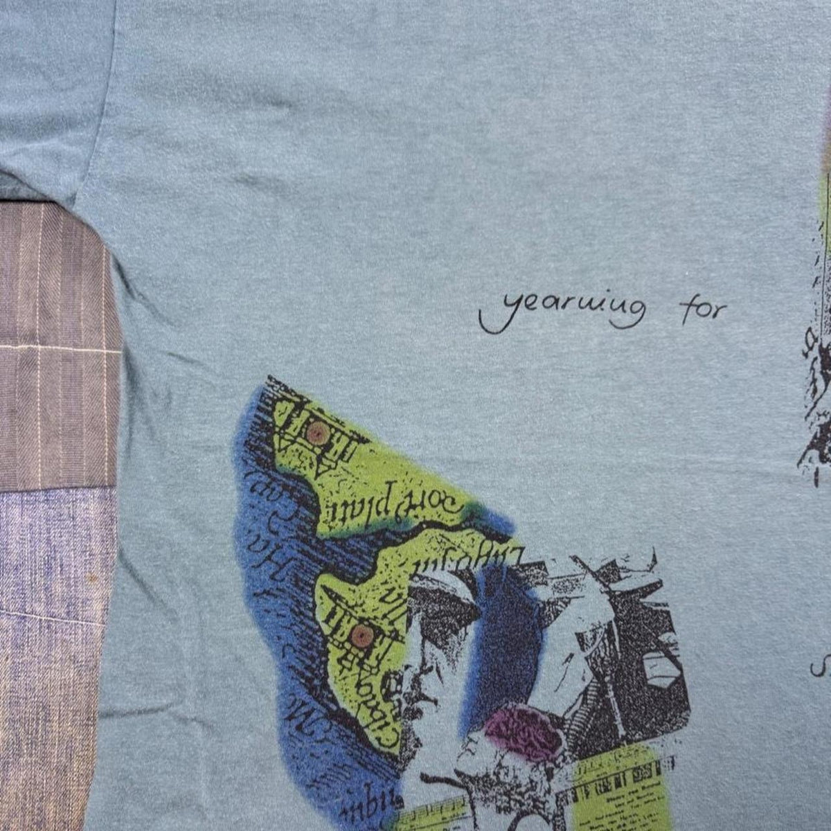 1980s Yearning for Summer Paradise Abstract Graphic Tee | Large