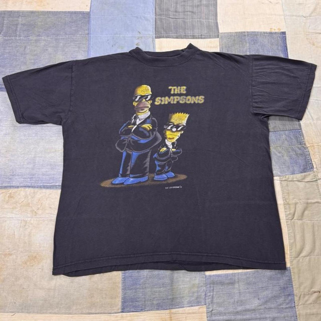 1990s The Simpsons Homer Bart Men in Black Graphic Tee | XL
