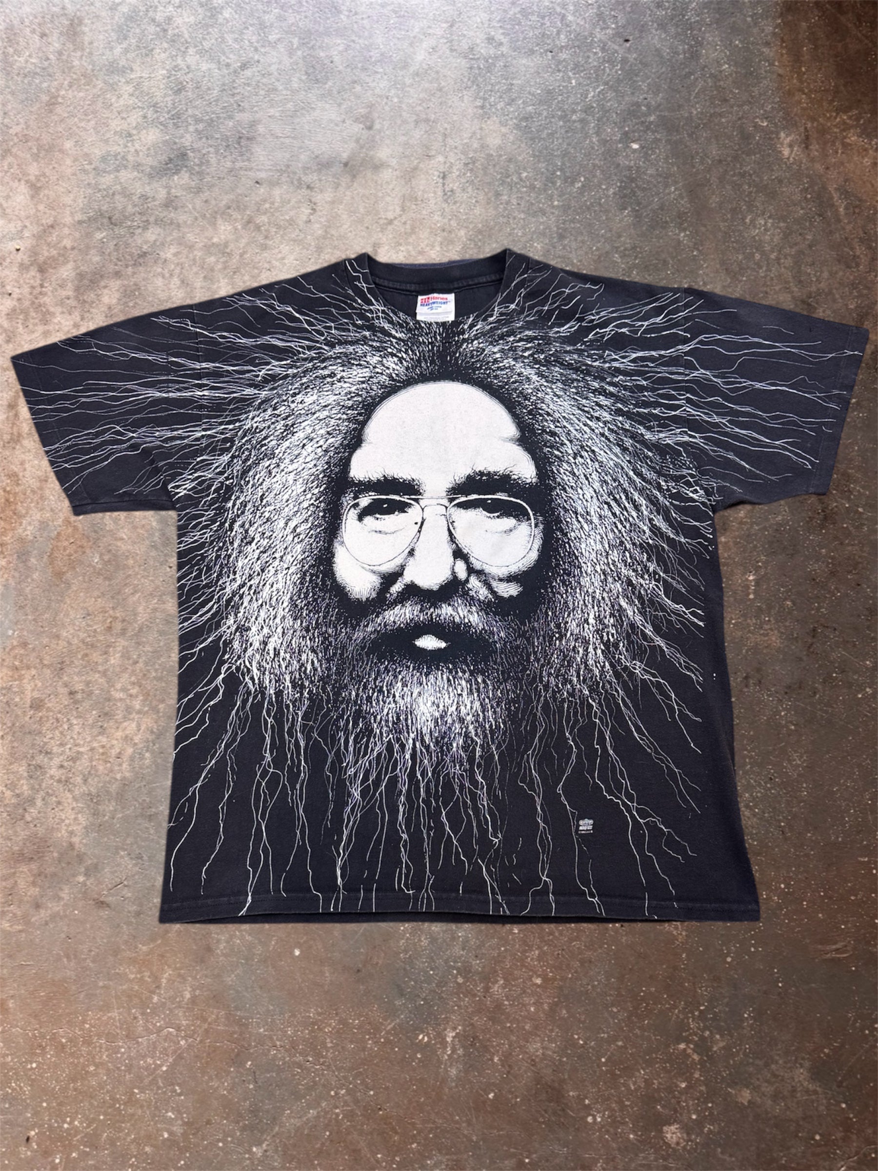 1990s Jerry Garcia Grateful Dead Black T Shirt | Large