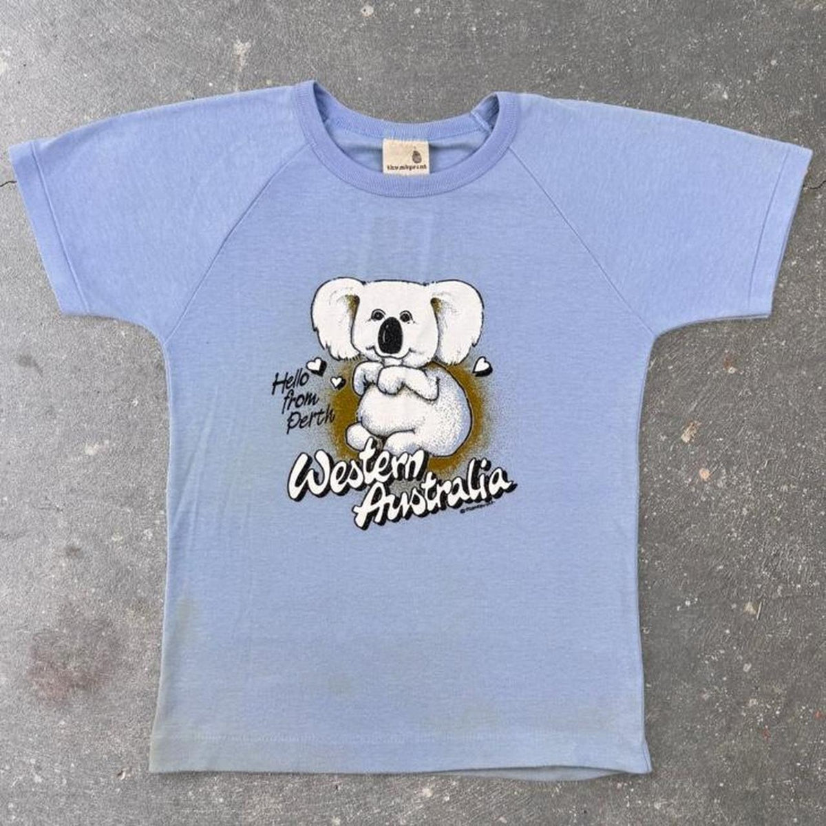 1980s Western Australia Koala Perth Souvenir Graphic Tee Made in Australia | Women's Baby Tee