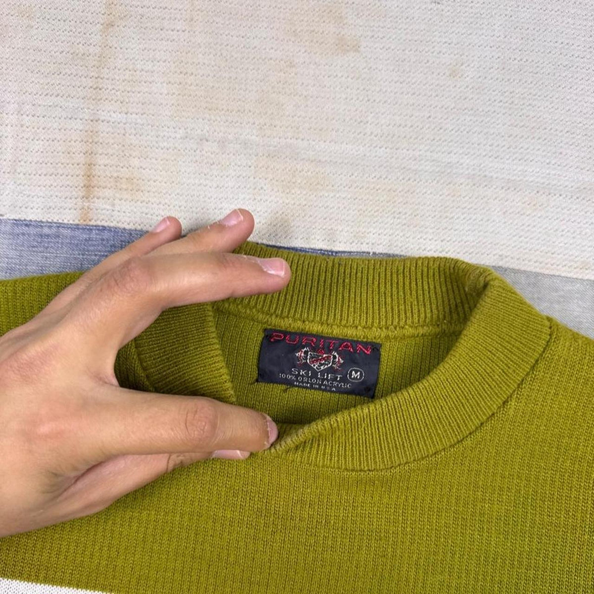 1970s Puritan Ski Lift Striped Sweater | M