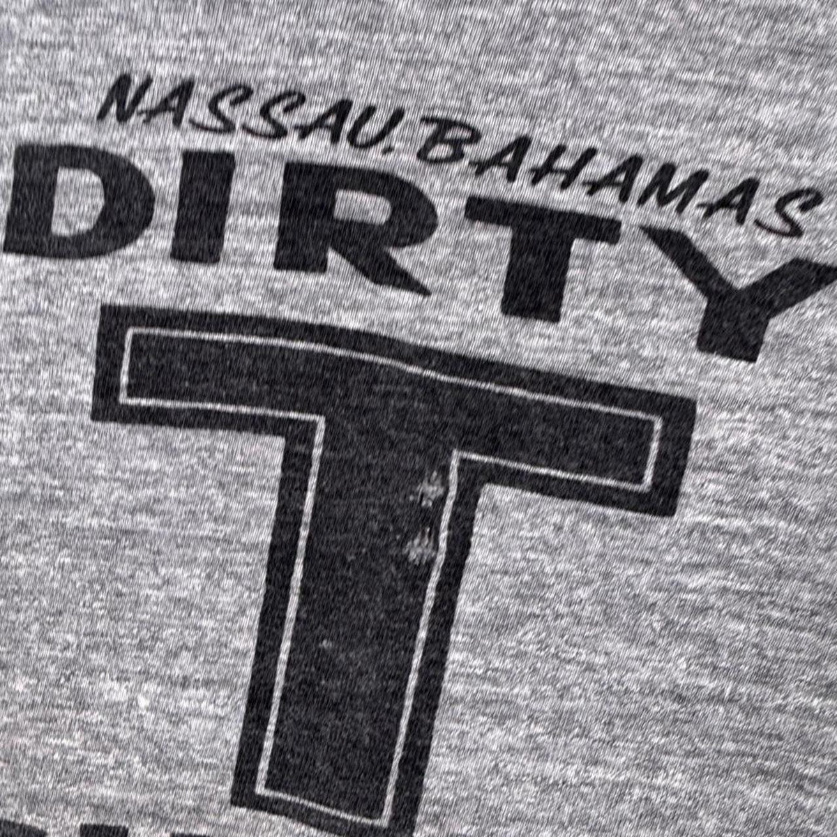 1960s Nassau Bahamas Dirty T Shirt Ringer Tee | Large