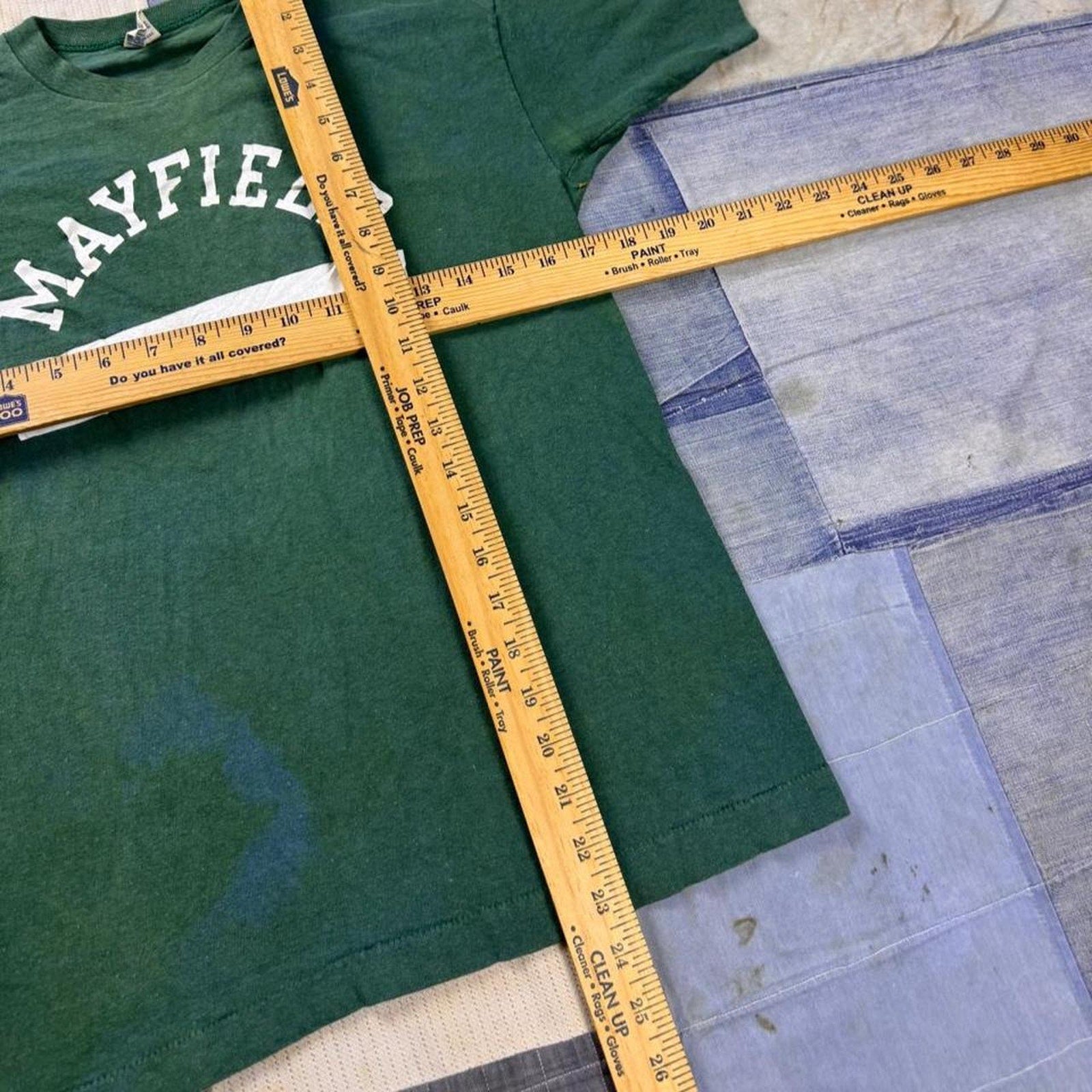 1970s Champion Blue Bar Mayfield Hartman Athletic Tee | Medium