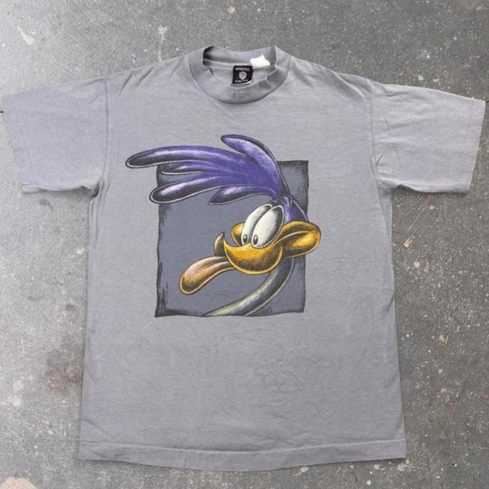 1990s Warner Bros. Studio Store Road Runner Graphic Tee | Small