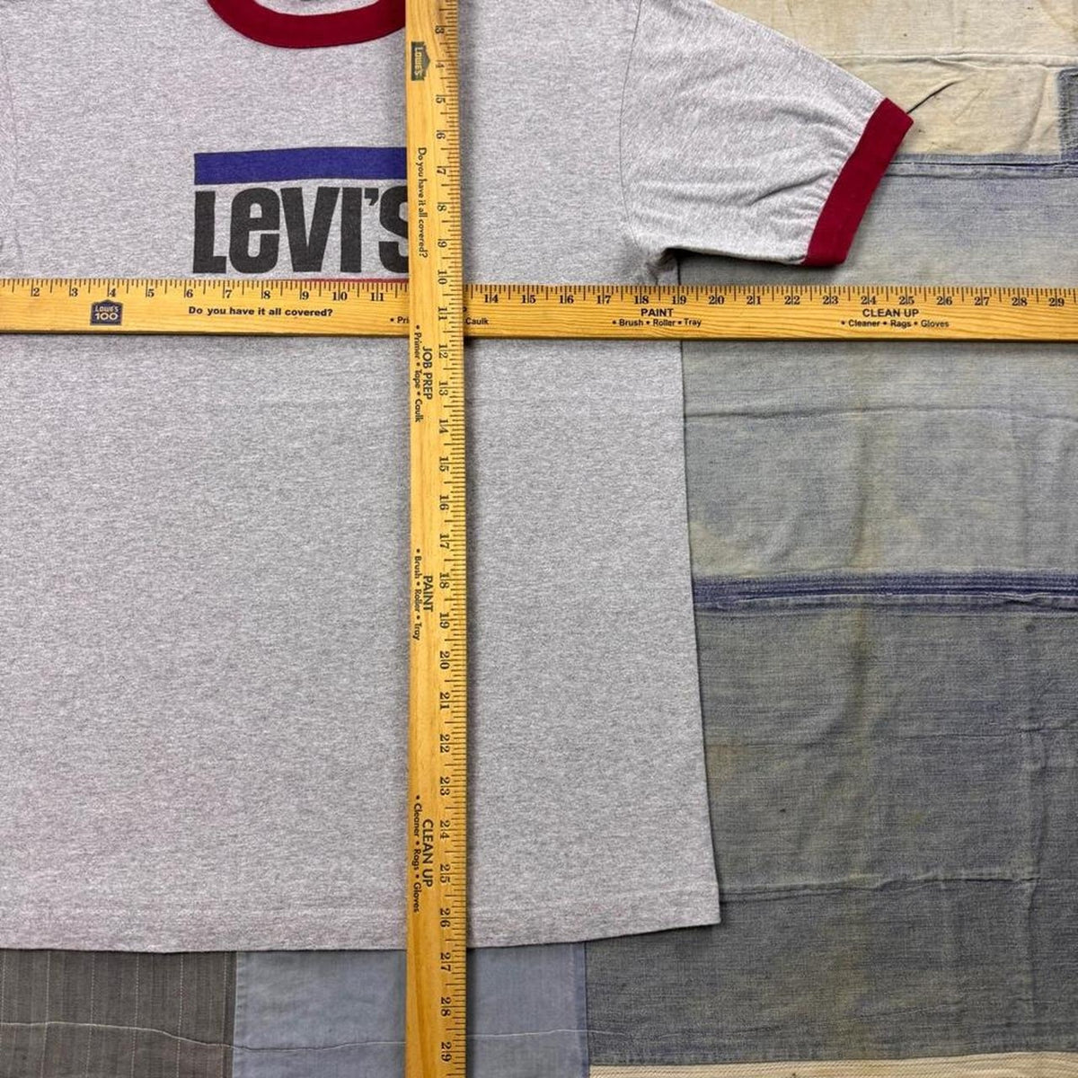 2000s Levi's Spellout Logo Ringer Tee | Medium