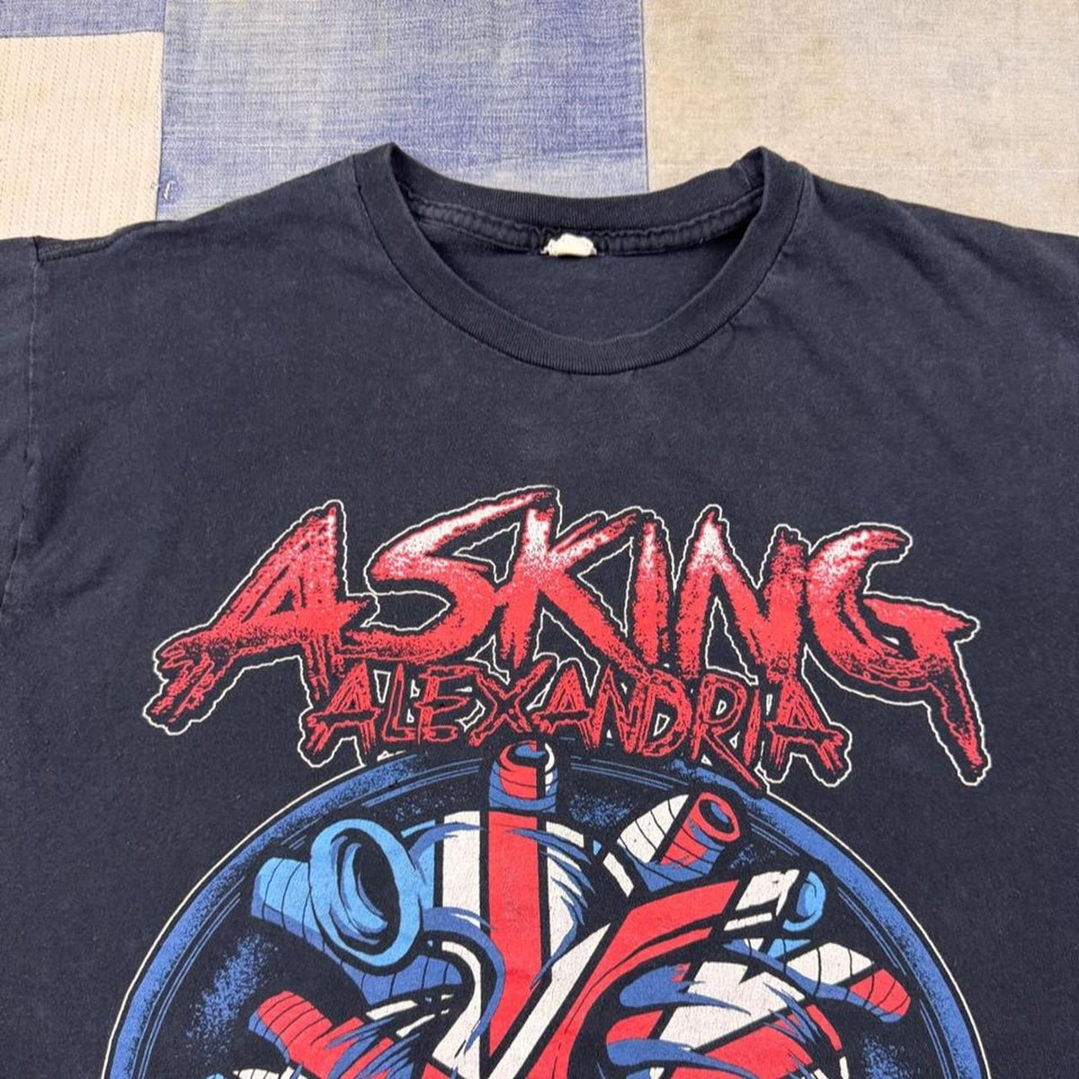 2010s Asking Alexandria Open Your Heart Mind Band Tee Black | Large