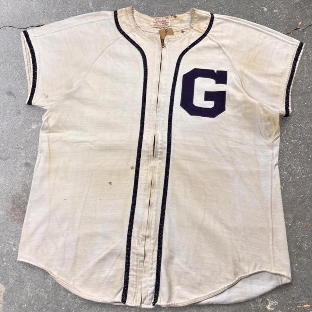 1950s Spanjian Pasadena “G” 11 Zip-Up Baseball Jersey | XL