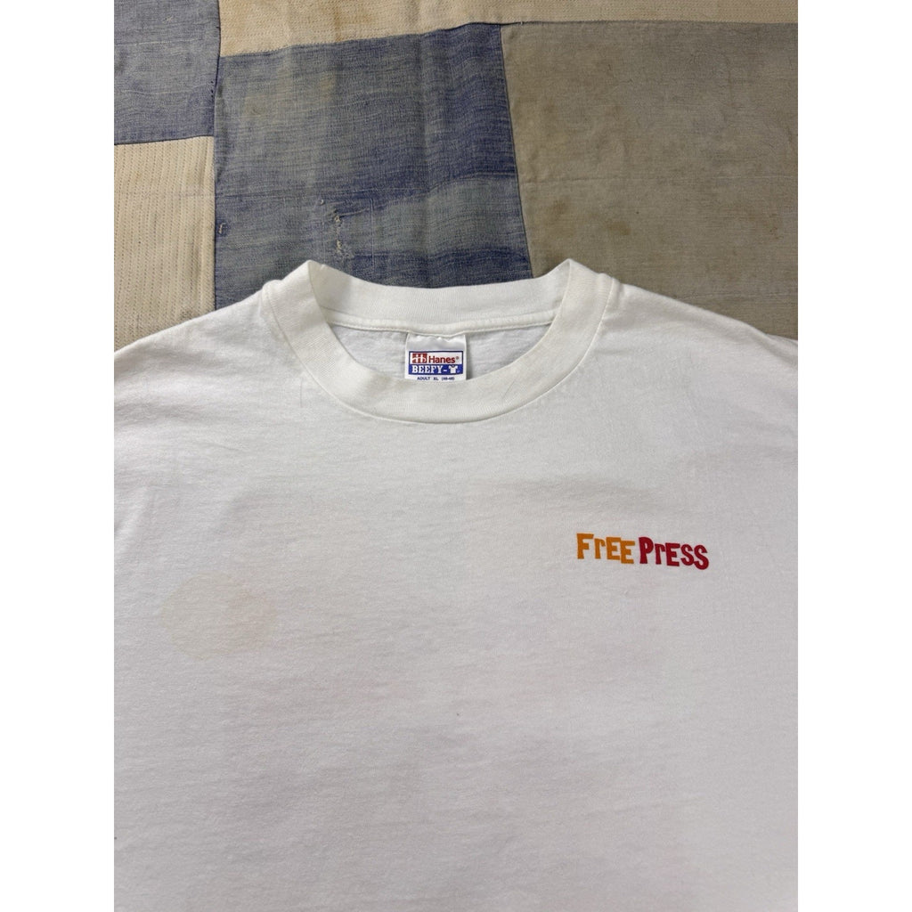 Little Rock Free Press Tabloid Vintage T Shirt 1999 Hanes Beefy USA XL Political