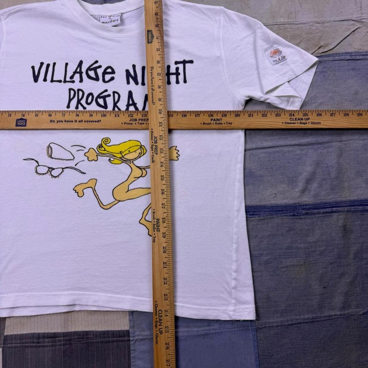 1996 Tea 4 Two Village Night Program Double-Sided Art Tee | Medium