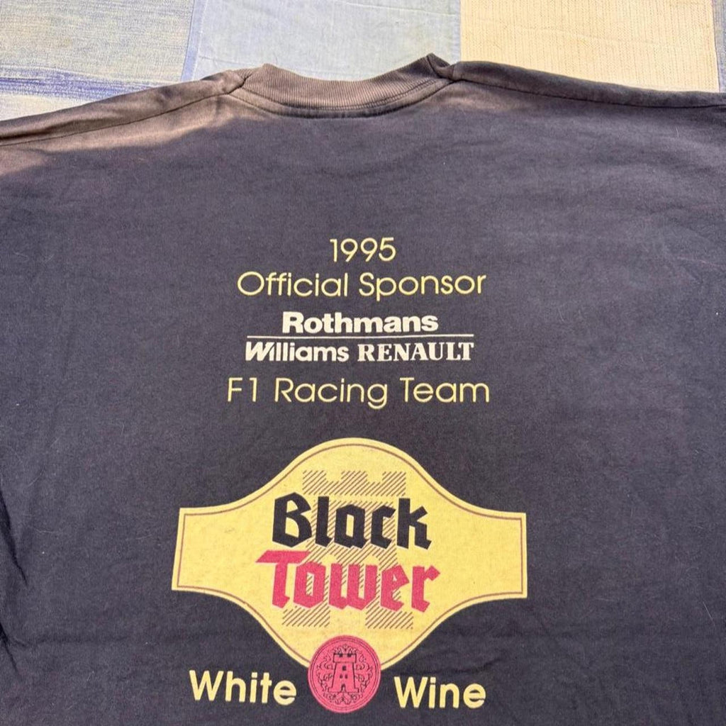 1995 Rothmans Williams Renault F1 Racing Black Tower Tee | XL