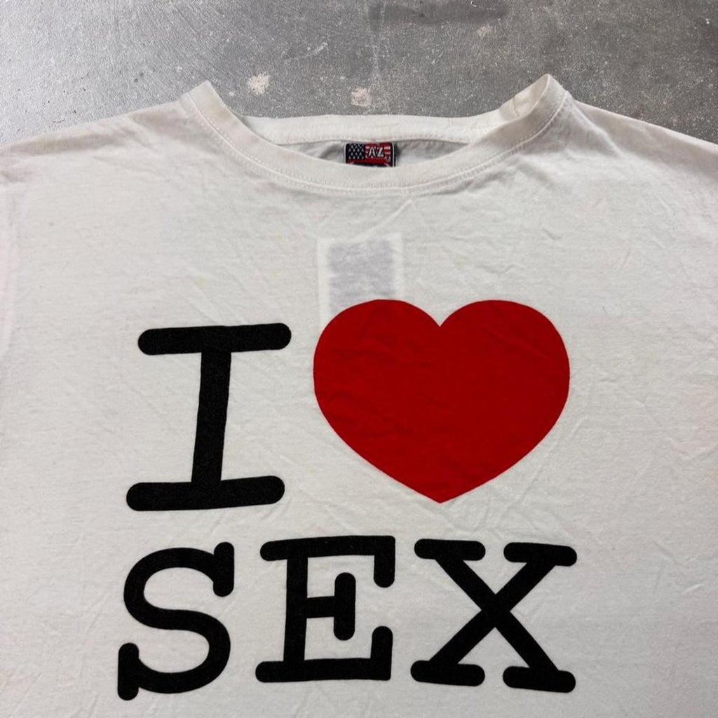 2000s I Love Sex Novelty Graphic Tee | Medium