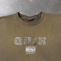 1990s Quiksilver Quik Surf Skate Graphic Tee Brown Made in USA | XL
