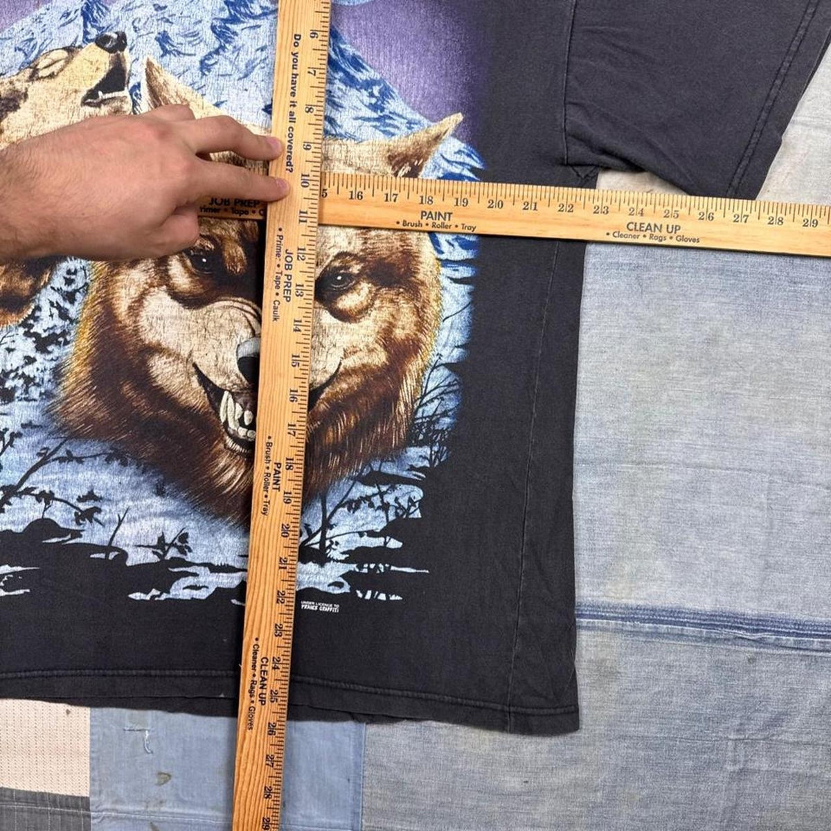 1990s Wolf Mountain Moon All Over Graphic Tee Francis Graffiti | Extra Large