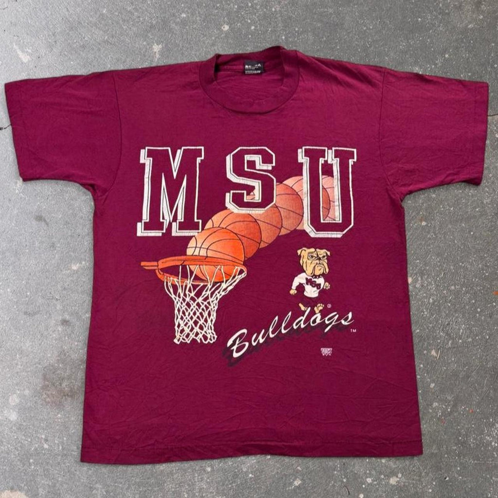 1990s Mississippi State Bulldogs Basketball Graphic Tee | Large
