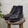 2000s Polo Ralph Lauren Nickson Black Leather Wingtip Brogue Boots | Men's 10D