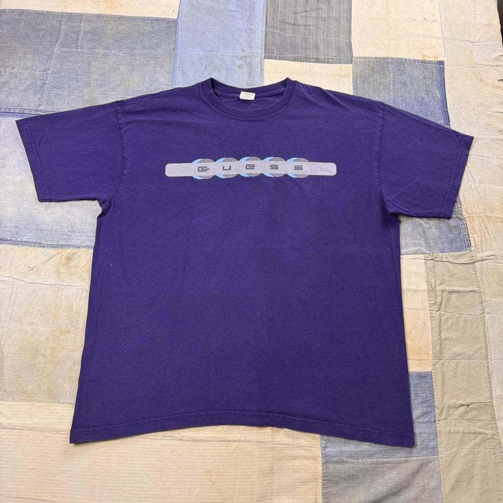 1990s Guess USA Futuristic Logo Graphic Tee | XL
