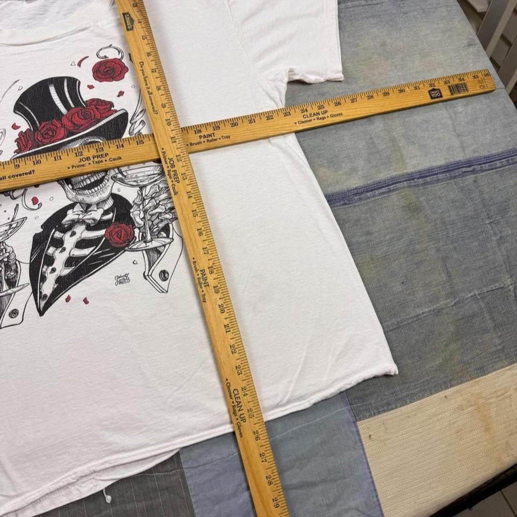 1980s Grateful Dead Vincent Perez Skeleton Roses Tee | Large