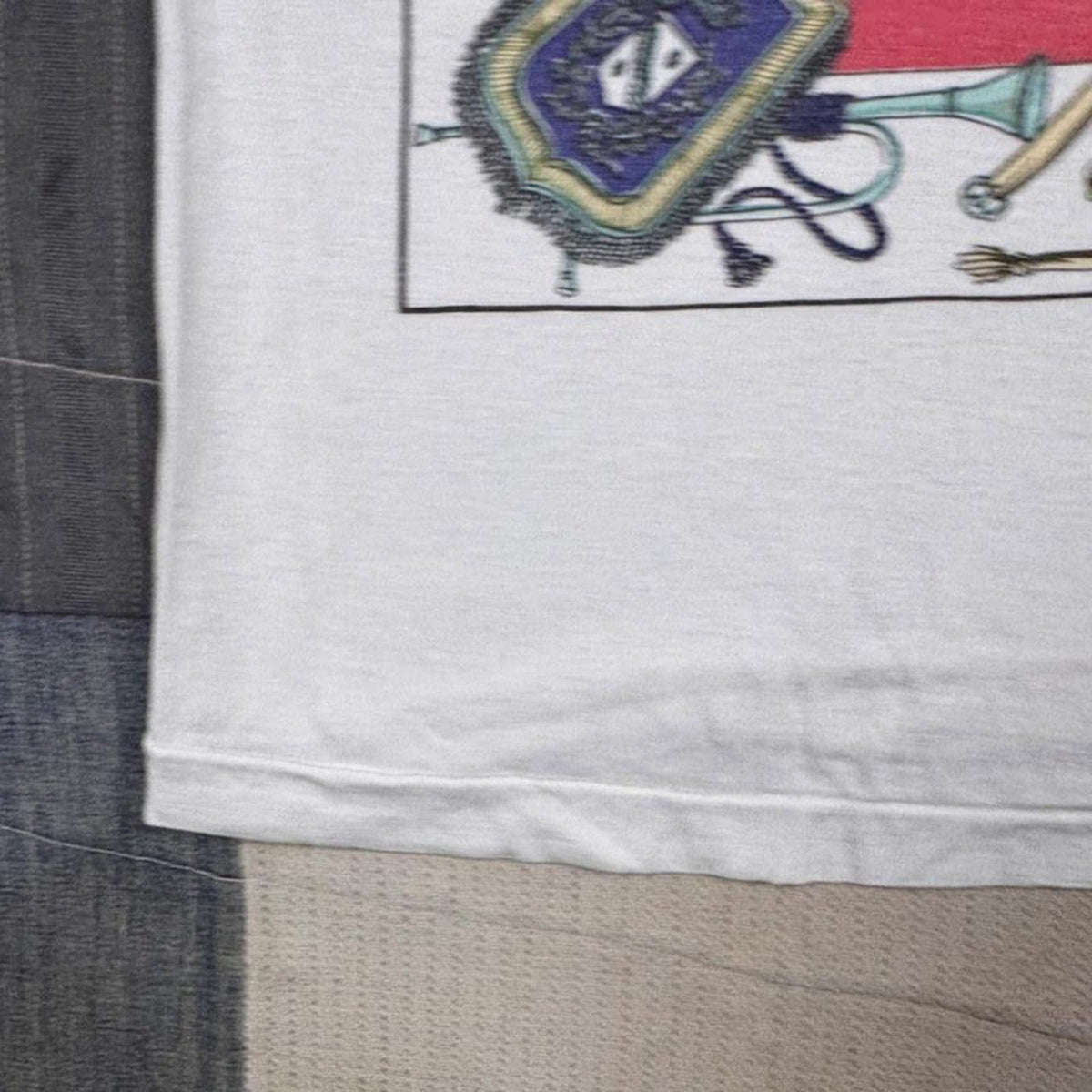 1990s Vieilles Gloires Scarf Print Tee | XL