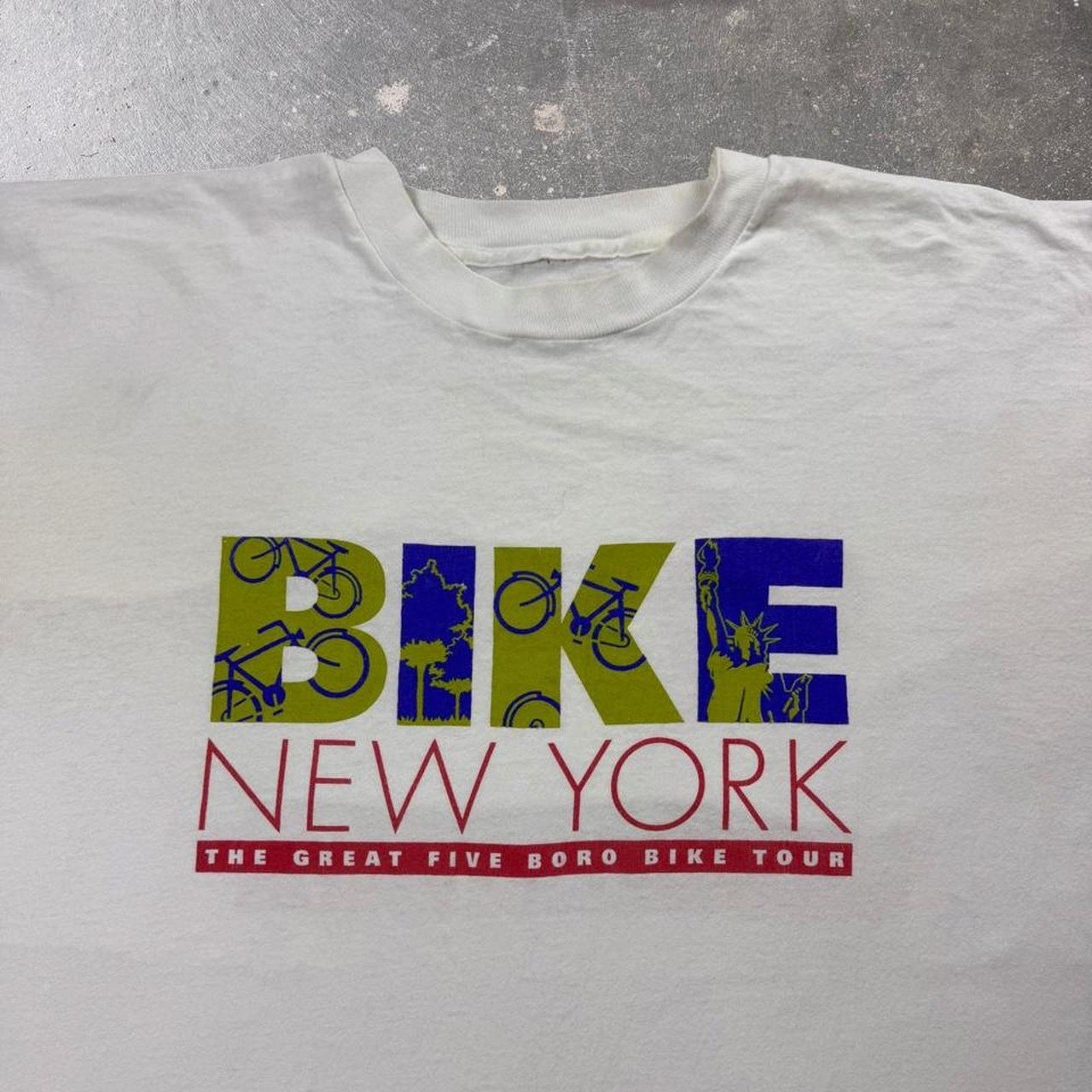 1990s Bike New York Great Five Boro Bike Tour Tee | XL