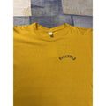 Vintage 60s Pfeiffer Beer Pocket Logo T Shirt Yellow Velva Sheen Made USA XL