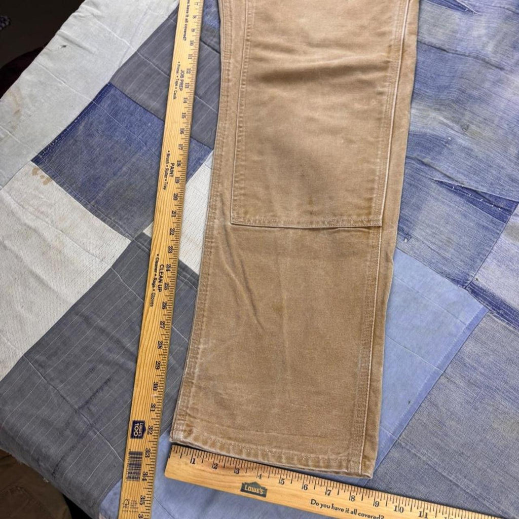 1990s Carhartt Brown Duck Double Knee Carpenter Pants | 34 x 32