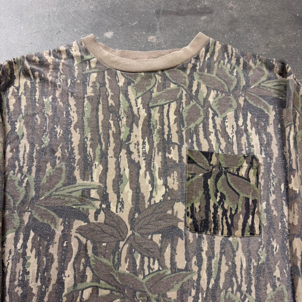 90s Sports Afield Camo Pocket Tee sz L