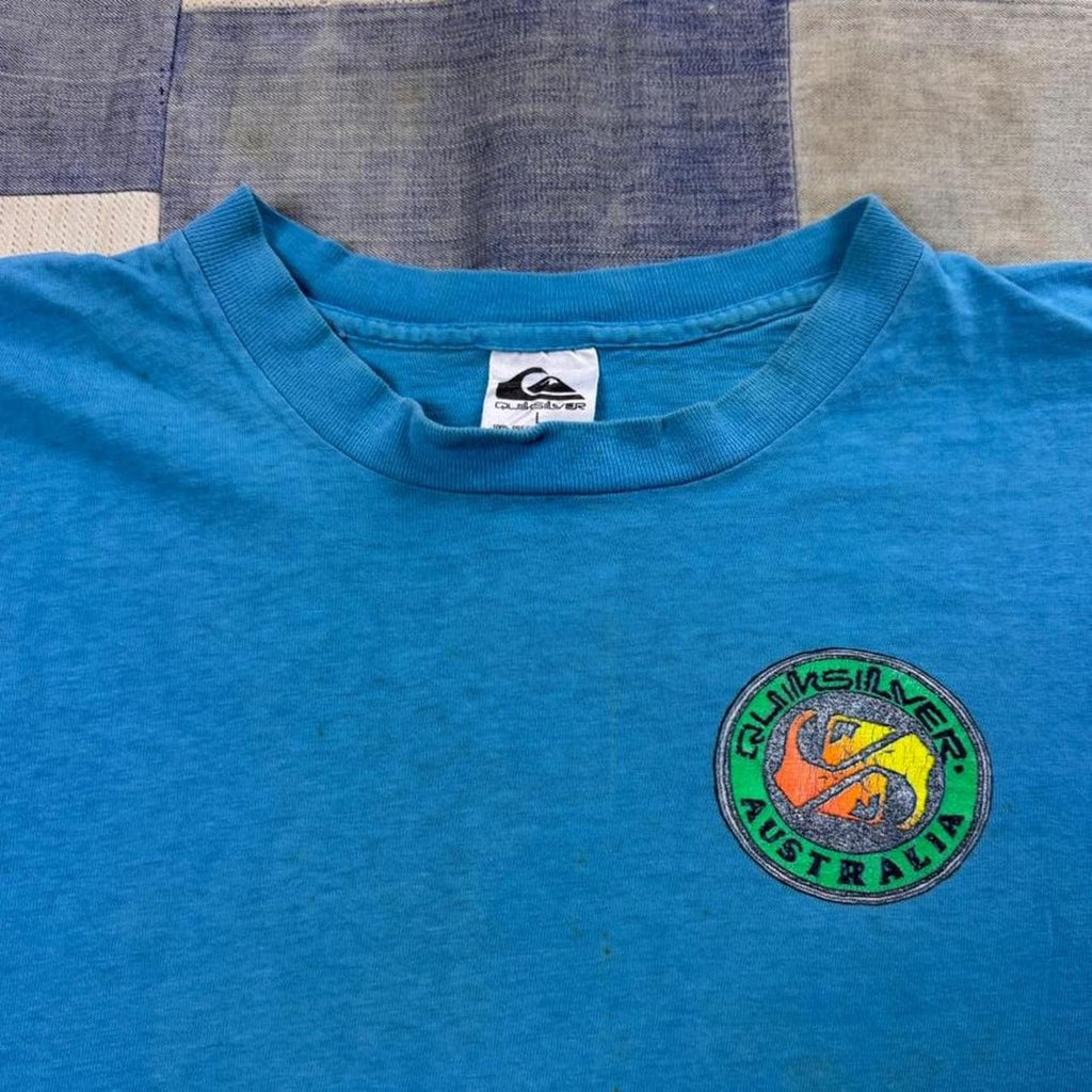 1990s Quiksilver Australia Kangaroo Logo Tee | Large