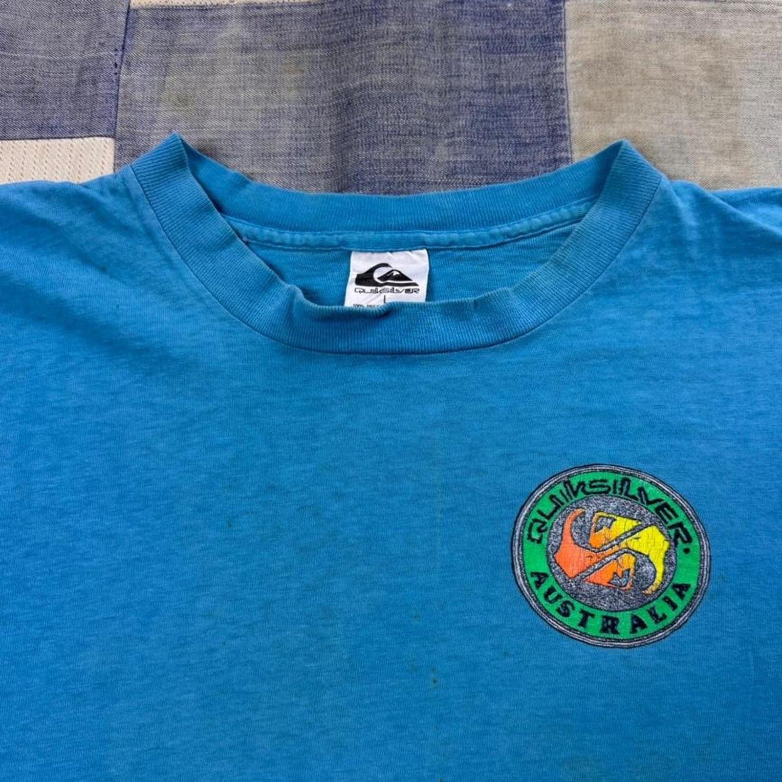 1990s Quiksilver Australia Kangaroo Logo Tee | Large