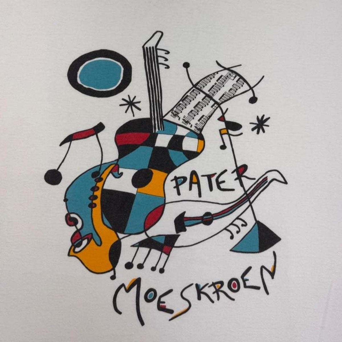 1990s Pater Moeskroen Belgian Art Guitar Tee | XL