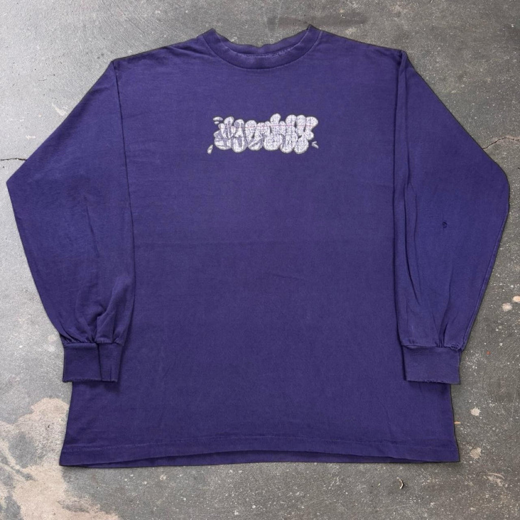 1990s Stussy Graffiti Long Sleeve Tee | Large