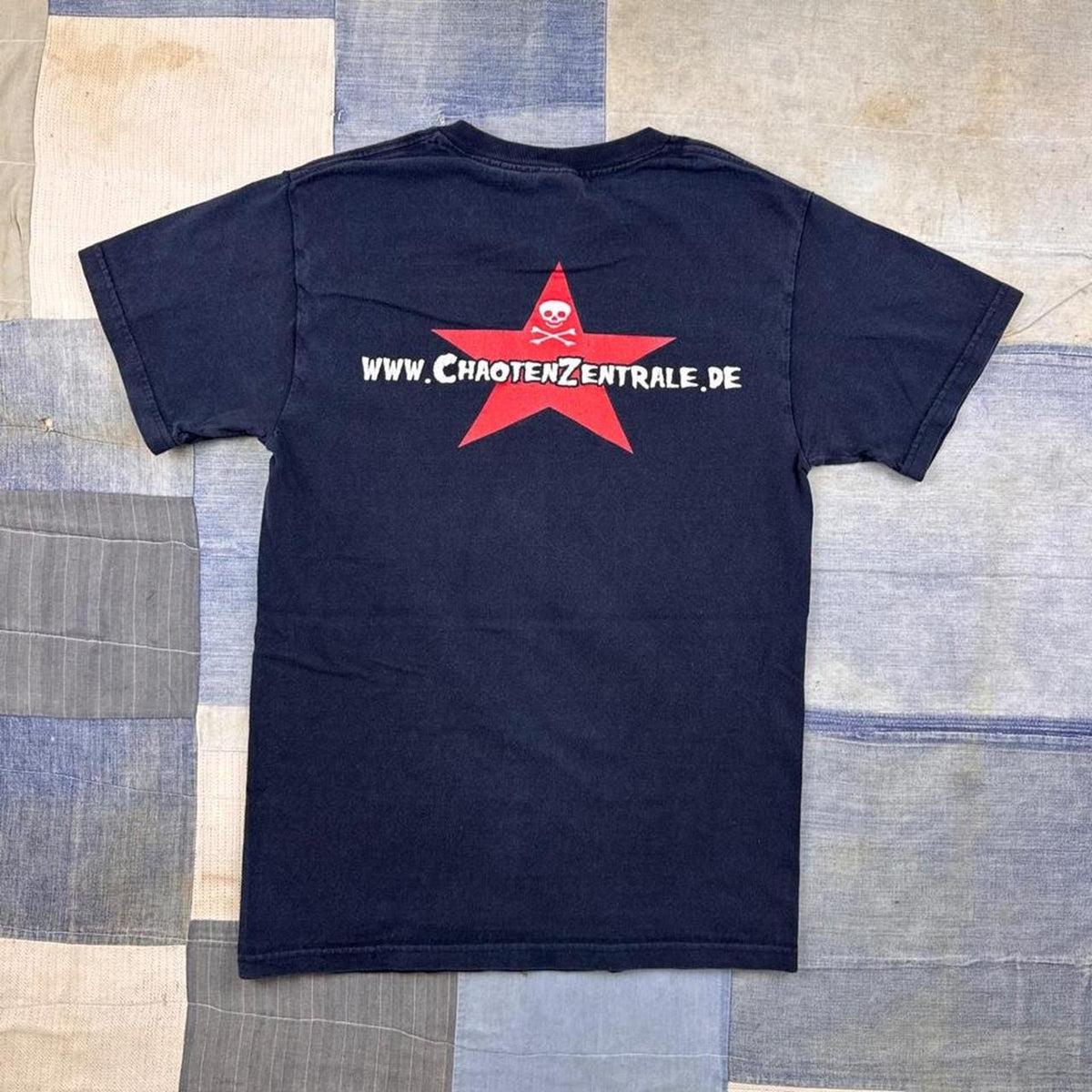 2000s ChaotenZentrale Punk Skull Double Sided Graphic Tee | Small