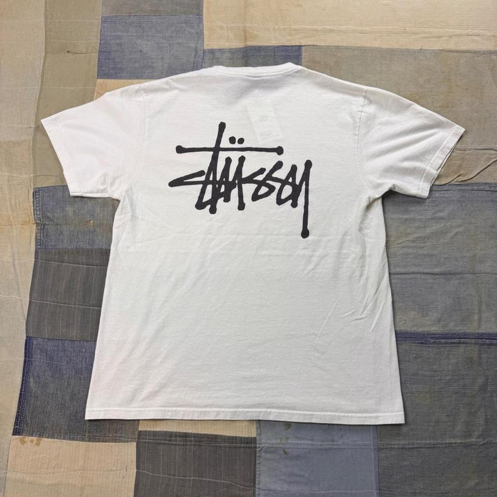 1990s Stüssy Stock Logo Double-Sided Tee | Medium