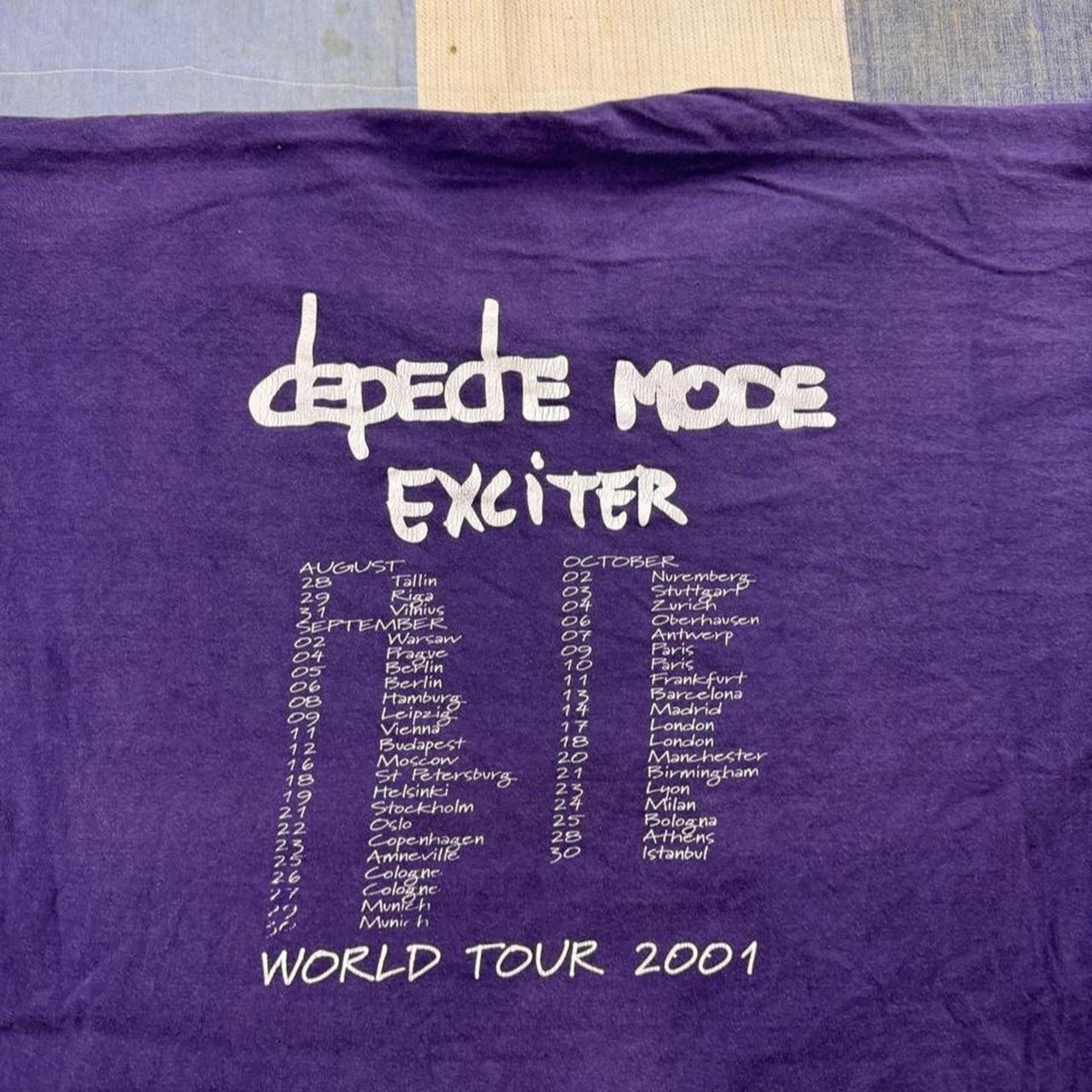 2001 Depeche Mode Exciter World Tour Ringer Tee | Large