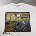 1990s Salvador Dali White Cotton Art T-Shirt Size: Large