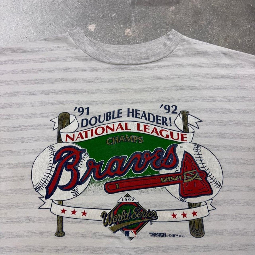 1992 Atlanta Braves National League Champs World Series Double Header Tee | XL
