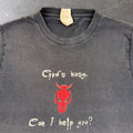 1990s “God's Busy, Can I Help You?” Devil Graphic Tee | Small