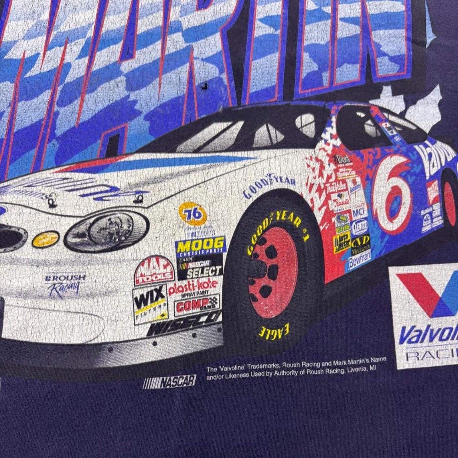 1999 Mark Martin Valvoline Racing NASCAR Tee | Large