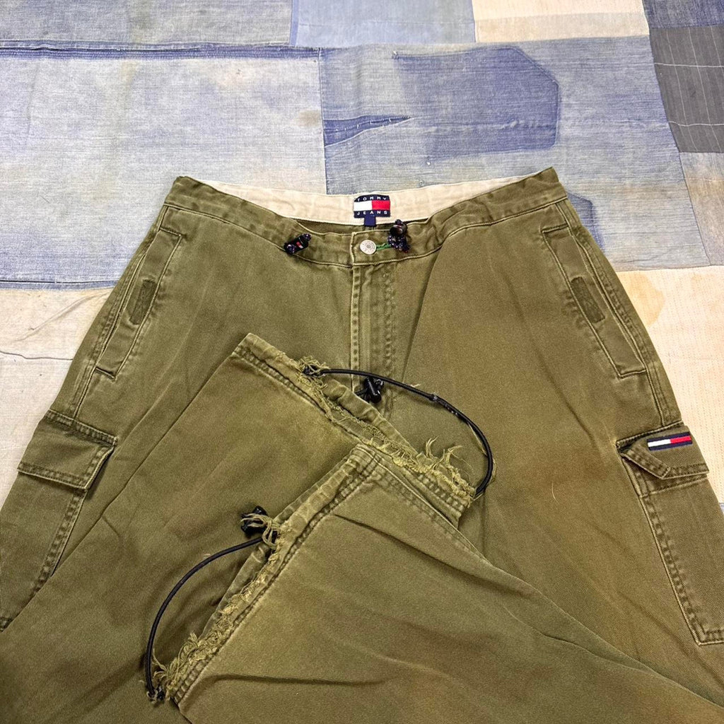 2000s Tommy Jeans olive green cargo pants | 34x30
